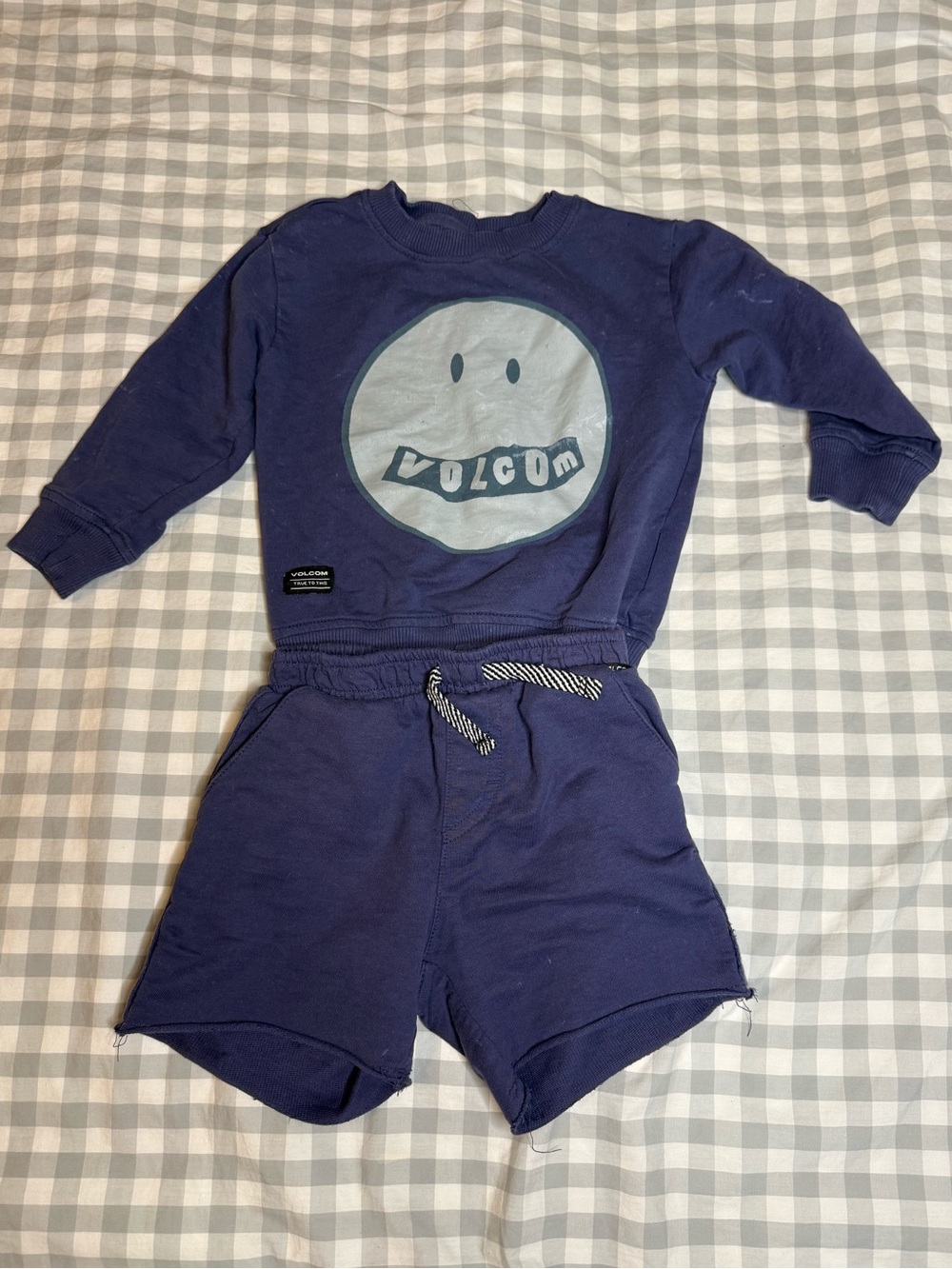 Volcom Blue Kids Sweatshirt and Shorts Set